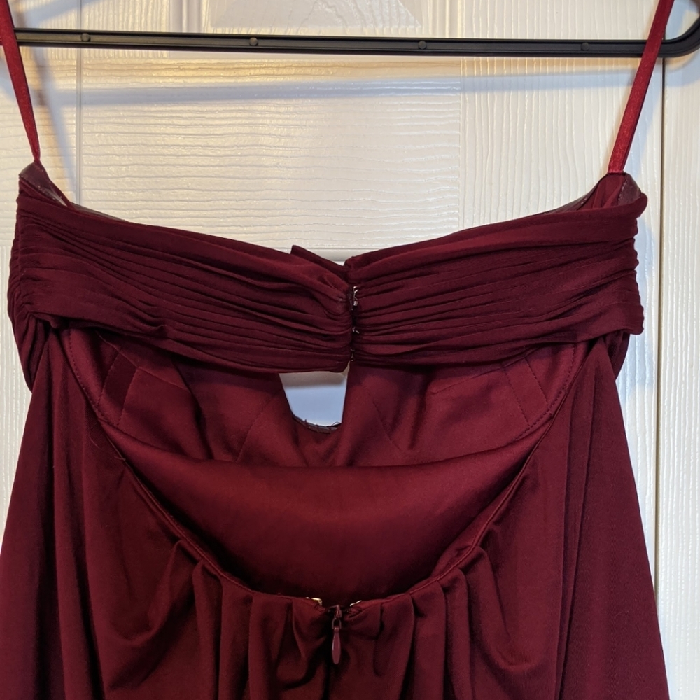Le Chateua Rich Burgundy Dress - Picture 3 of 5